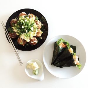 Takoyaki and temaki